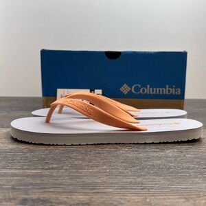 NEW Columbia Women's 7 Sun Trek Flip Sport‎ Sandals Orange White